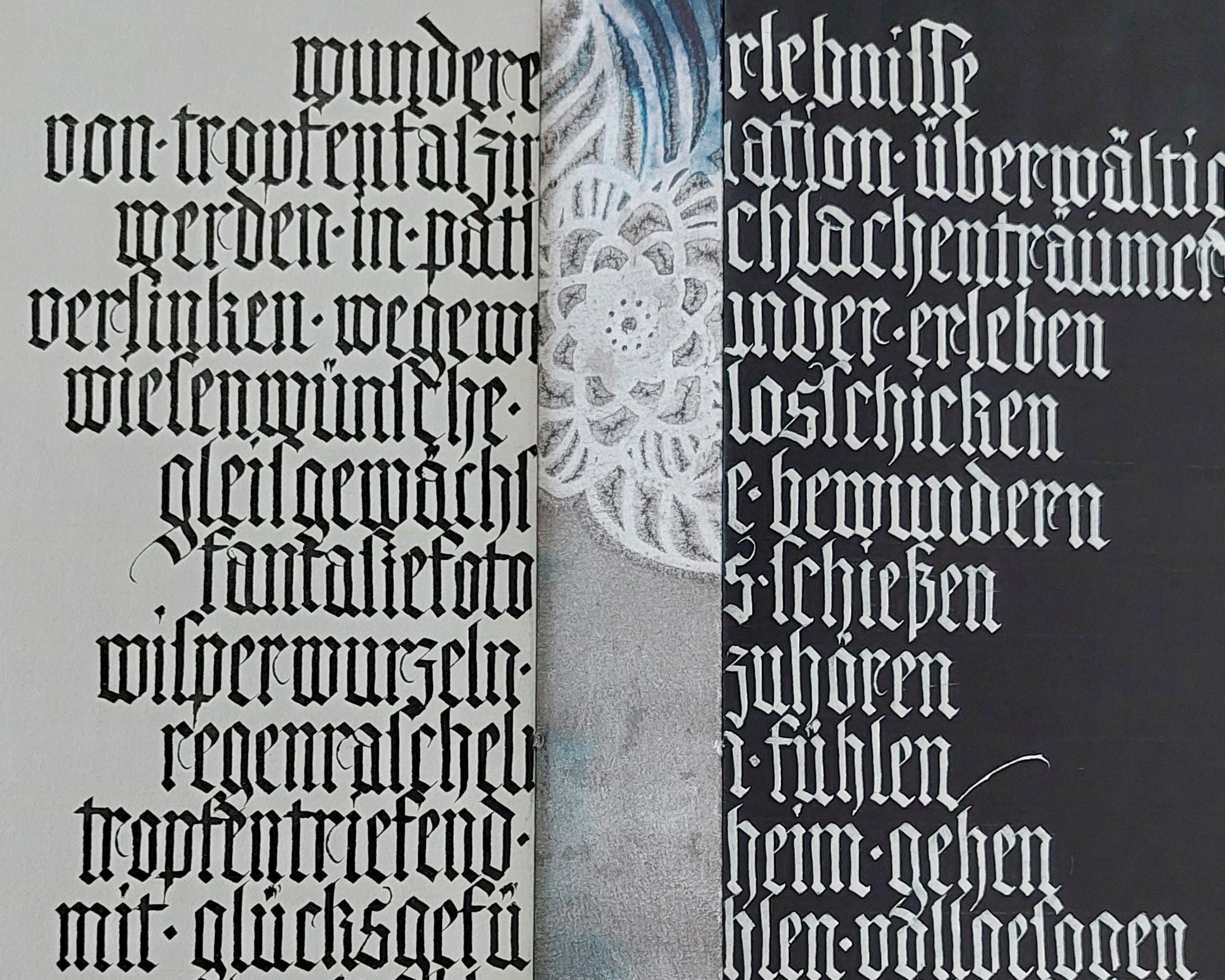 Kalligrafiekurs "Textura & Handschrift im Dialog" von 15. bis 17. Mai 2026 in Kloster Seeon.