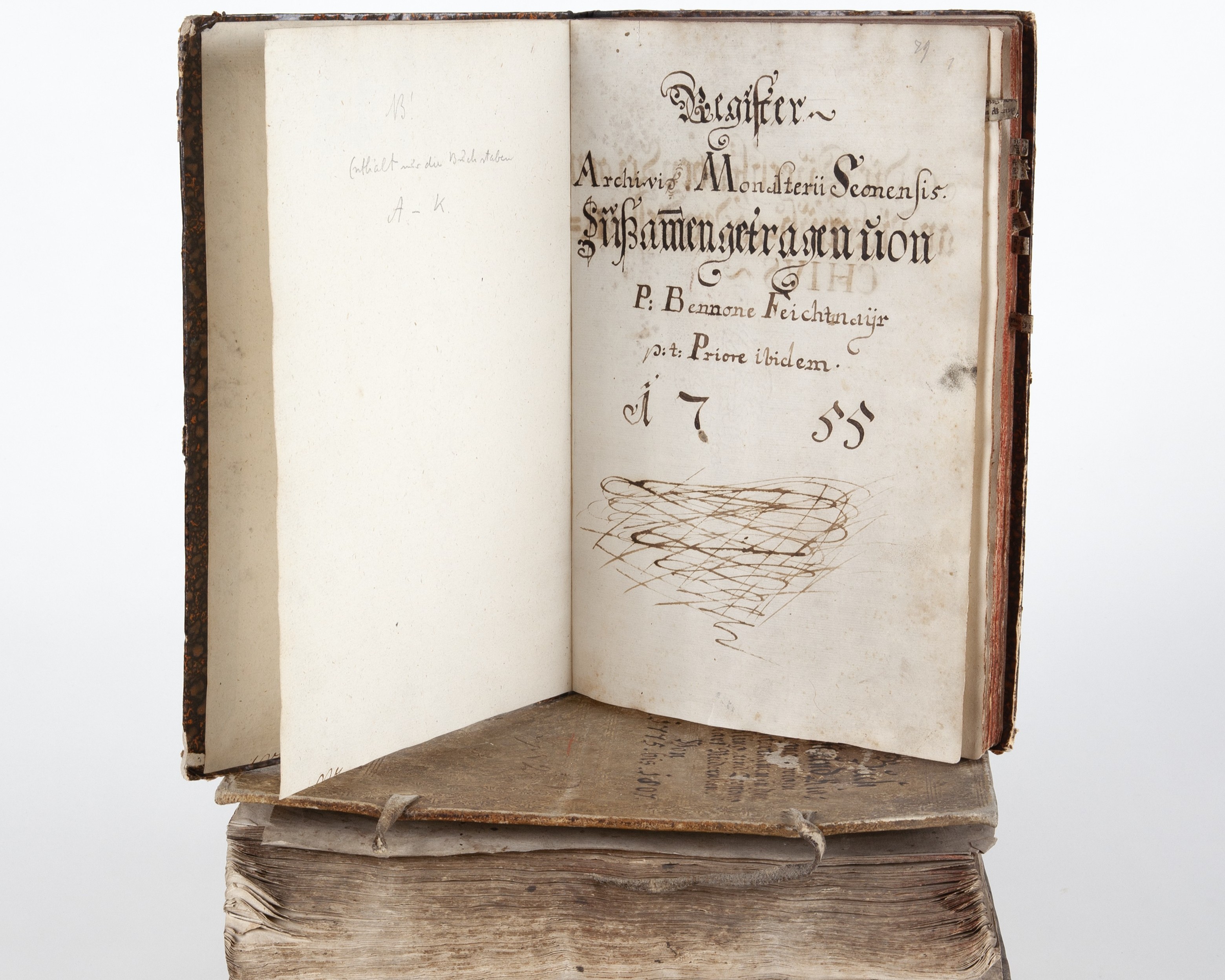 Bayerisches Hauptstaatsarchiv, KL Seeon 79. Schlagwortverzeichnis des Seeoner Klosterarchivs aus dem Jahr 1755, erstellt von Pater Benno Feichtmayr.